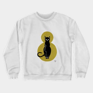 Gold Black Cat Crewneck Sweatshirt